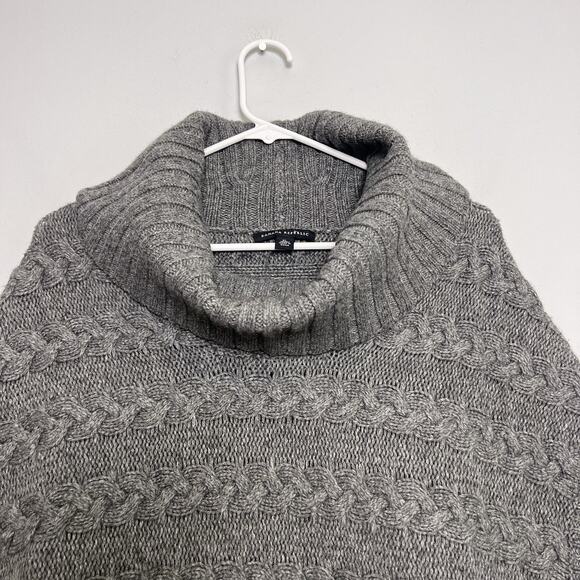 Banana Republic Women Turtleneck Sleeveless Sweater Lambswool Cotton Sz XL Gray - Picture 2 of 12